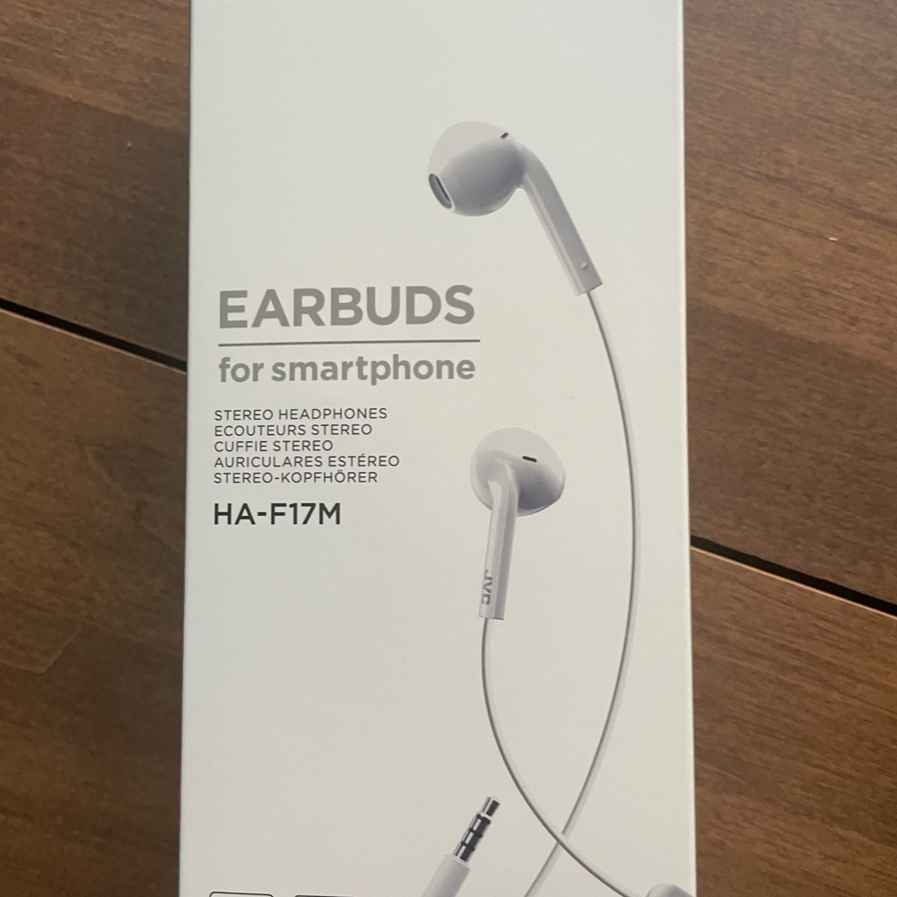 JVC White Earbuds for Smartphones